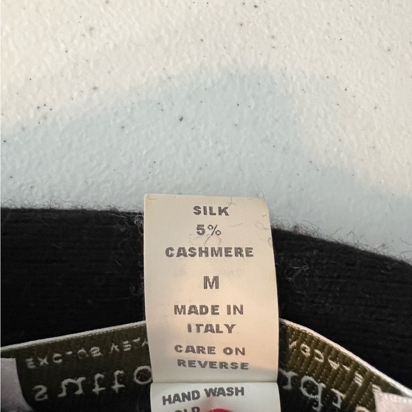 Sutton Studio Womens Wool Blend Mock Neck Tie Beck Black Medium - Picture 10 of 13